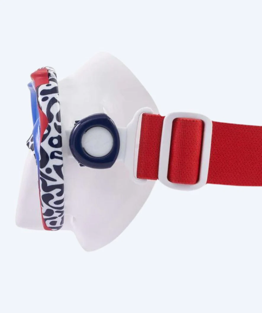 Aqualung maska do nurkowania dla dorosłych - Compass - Niebieski/czerwony - Image 4