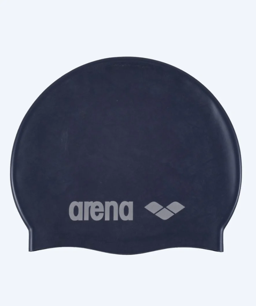 Arena czepek do pływania dla juniora (6-12) - Klasyczny silikon - Ciemnoniebieski/szary