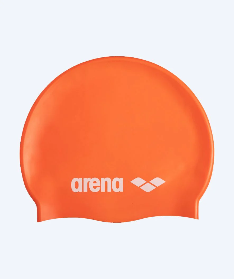 Arena czepek do pływania - Klasyczny silikon - Pomarańczowy/biały