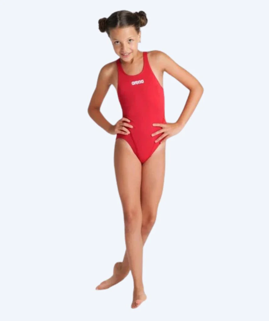 Arena strój kąpielowy dla dziewczynek - Team Swim Tech Solid - Czerwony - Image 3