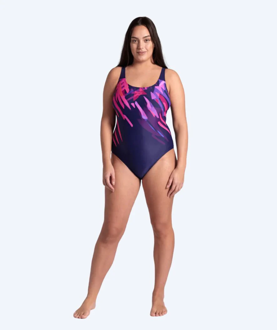Arena strój kąpielowy dla kobiet plus size - Talea U-Back - Fioletowy