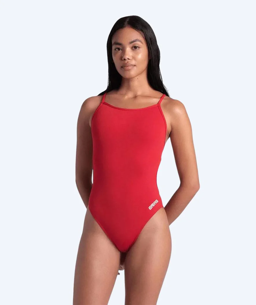 Arena strój kąpielowy dla kobiet - Solid Lace Back - Czerwony