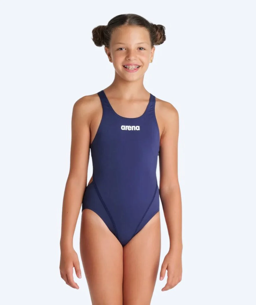 Arena strój kąpielowy dla dziewczynek - Team Swim Tech Solid - Ciemnoniebieski