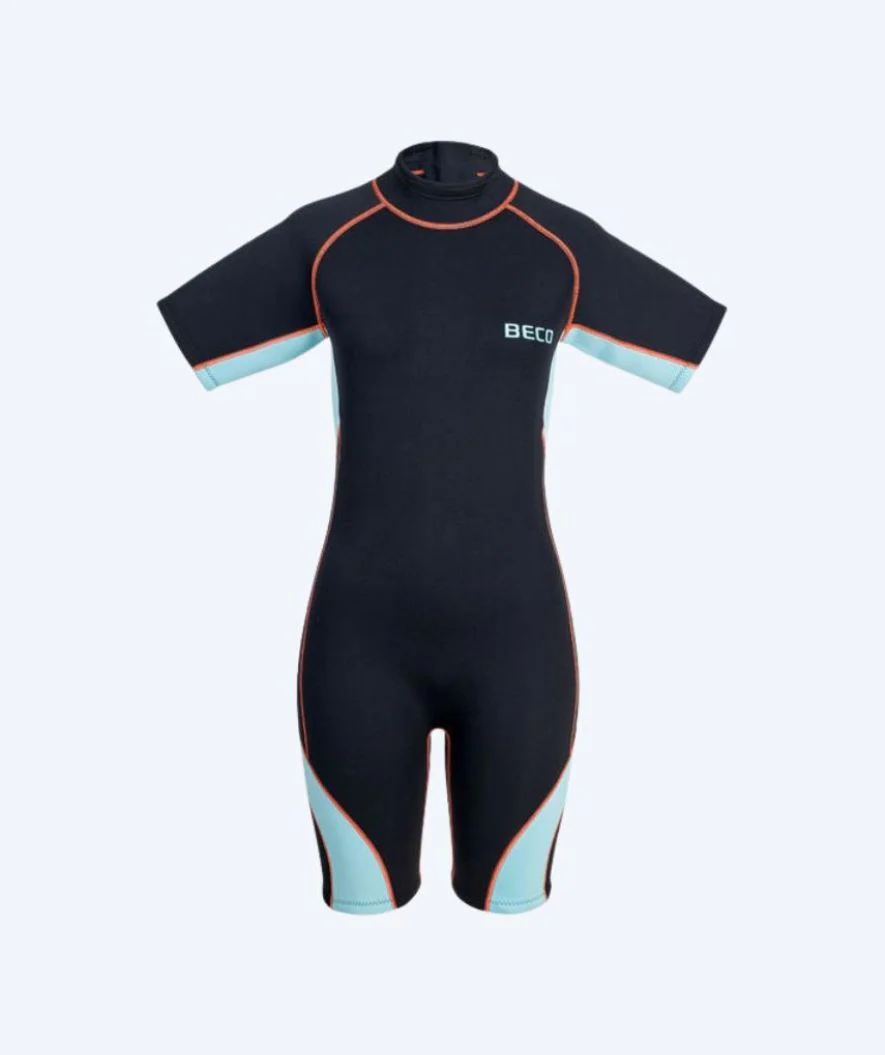 Beco damska pianka neoprenowa - Neoprene Shorty czarna/jasnoniebieska UV 50+ - Image 3