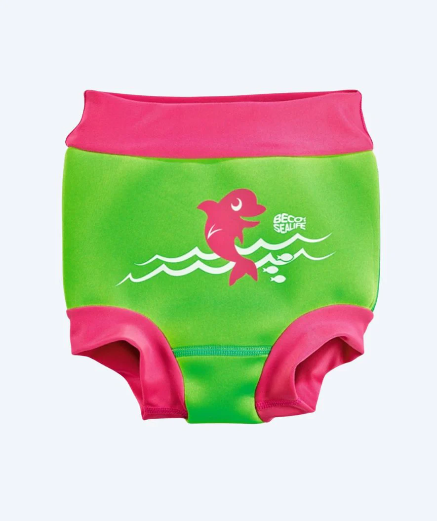 Beco pieluszki do pływania dla dzieci - Sealife - Różowy/zielony