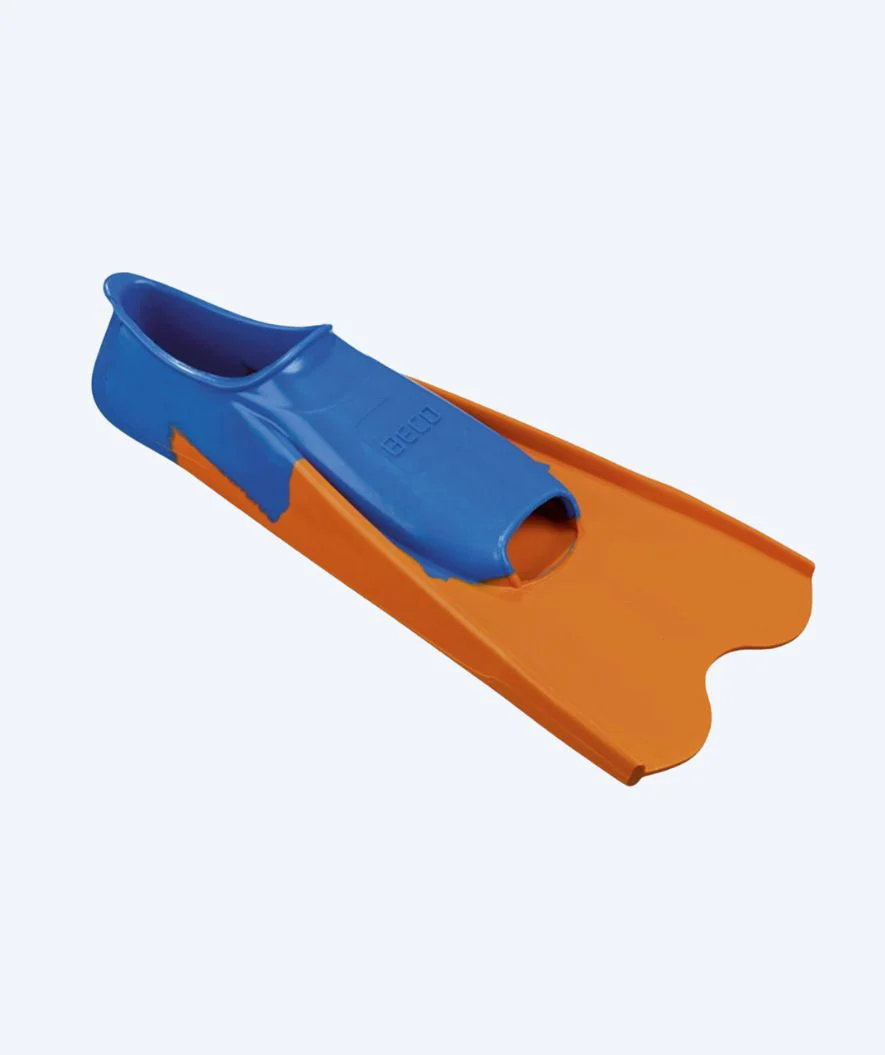 Beco płetwy do pływania - Rubber Short Fins - Pomarańczowy/Niebieski