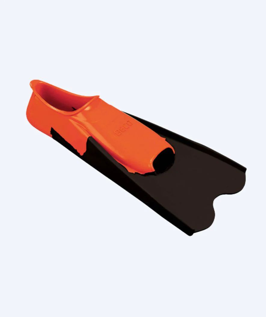 Beco płetwy do pływania - Rubber Short Fins - Czarny/Pomarańczowy