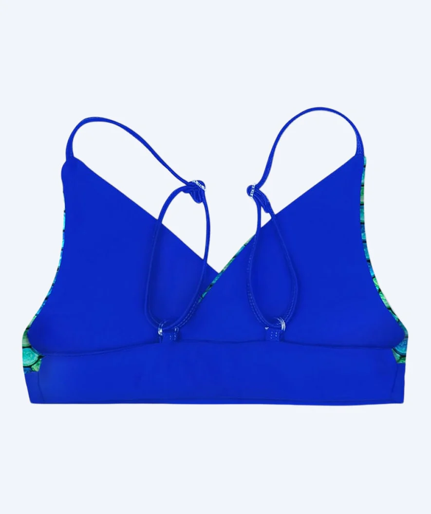 Fin Fun góra od bikini syrenka dla dziewczynek bez falbanek - Aussie Green (zielona) - Image 2