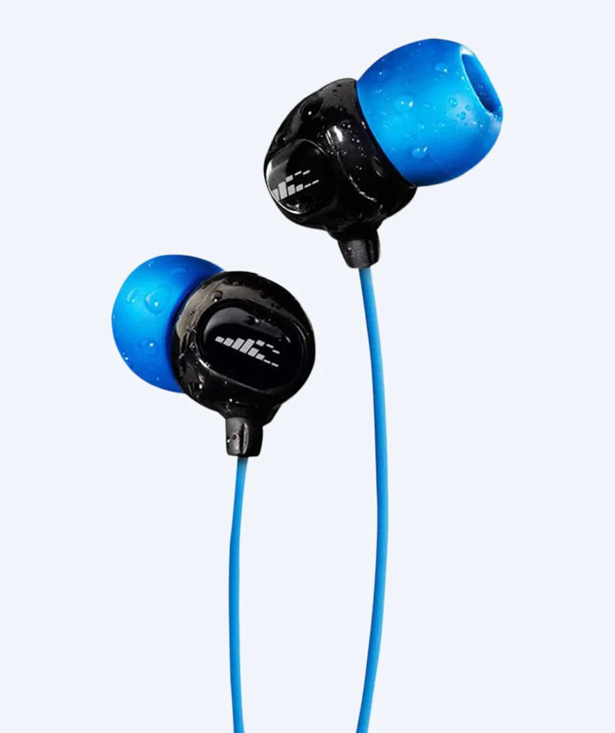 H2OAudio wodoodporne słuchawki - Surge S Plus - długi kabel - Niebieski