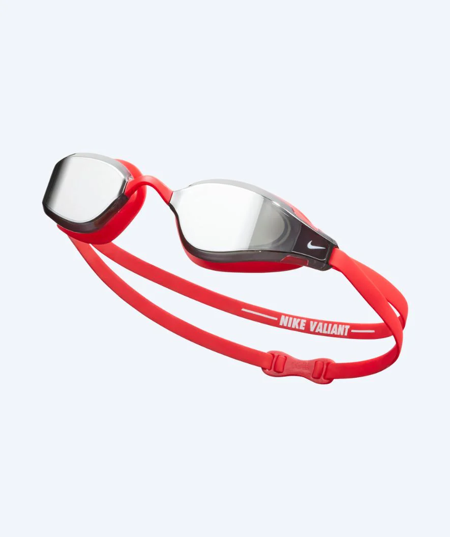 Nike Elite okulary do pływania - Valiant Mirror - Czerwony/Srebrny