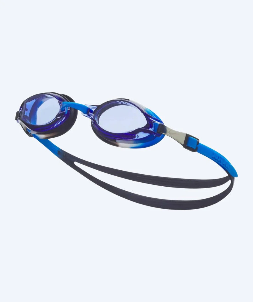 Nike okulary do pływania dla młodzieży (8-14) - Chrome - Niebieski/niebieski
