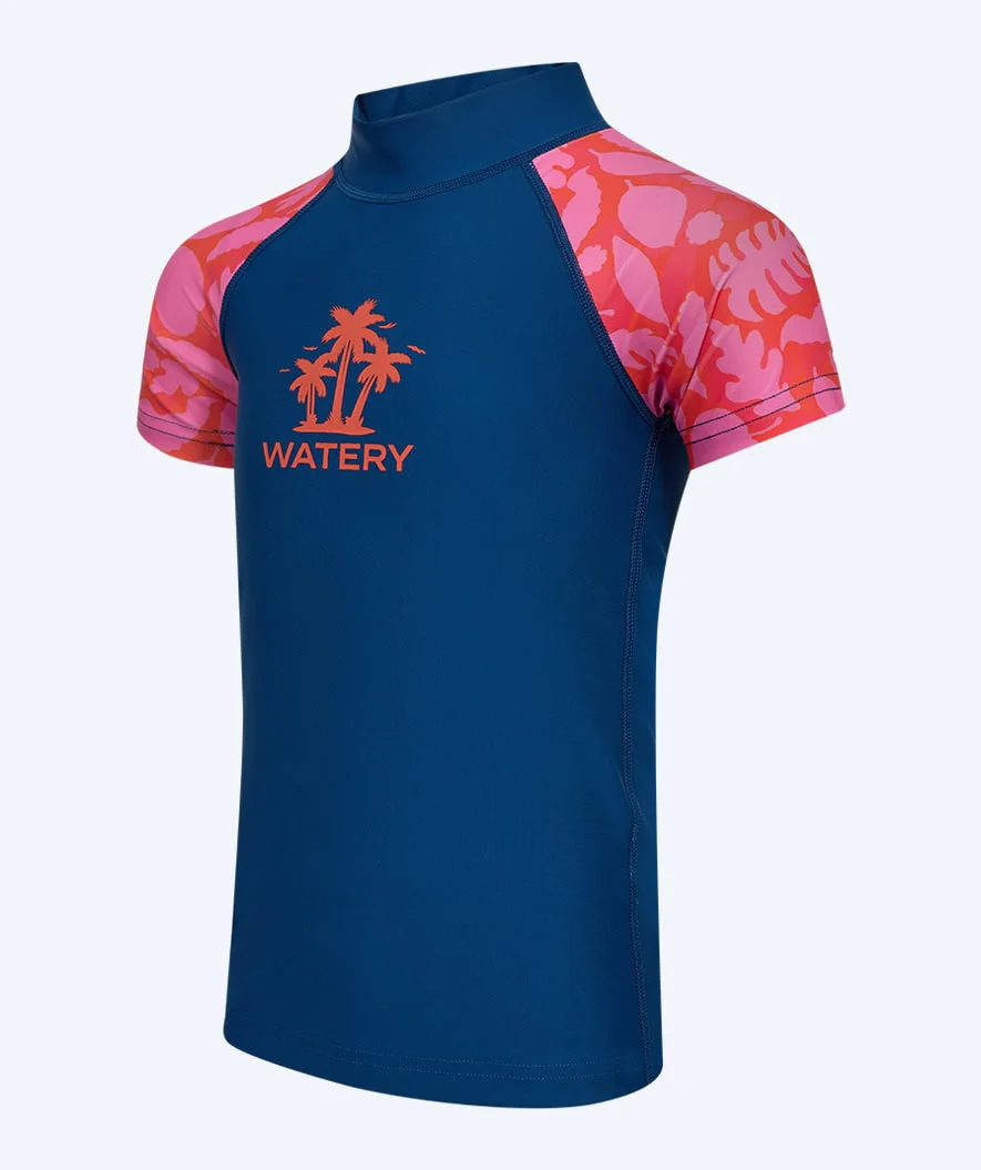 Watery koszulka UV dla dzieci - Osiris Kortærmet Rashguard - Różowy/ciemnoniebieski