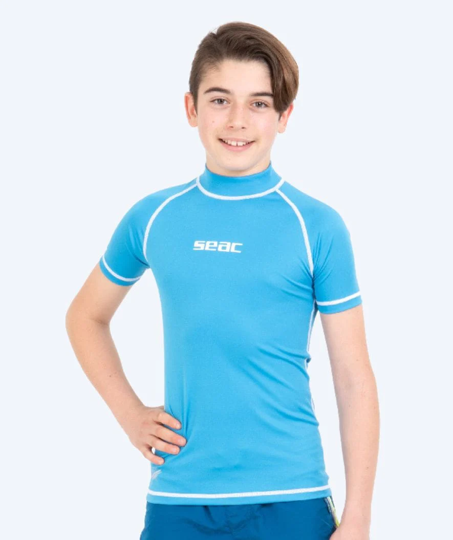 SEAC koszulka UV dla dzieci - T-Sun Short - Niebieski/Biały