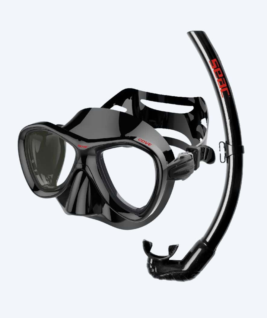 SEAC zestaw maska + rurka do snorkelingu dla dorosłych - Cove - Czarny