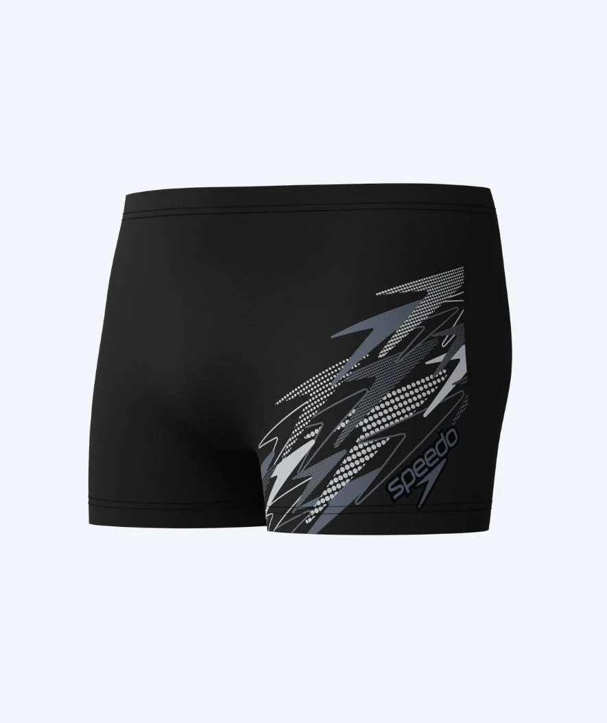 Speedo bokserki kąpielowe dla mężczyzn - Medley Logo - Czarny/jasnoszary - Image 4