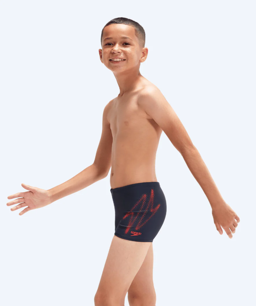 Speedo bokserki kąpielowe dla chłopców - Hyperboom Placement - Niebieski/czerwony