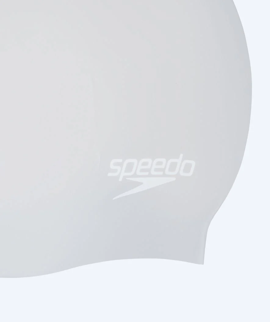 Speedo czepek do pływania na długie włosy - Srebrny/biały - Image 3