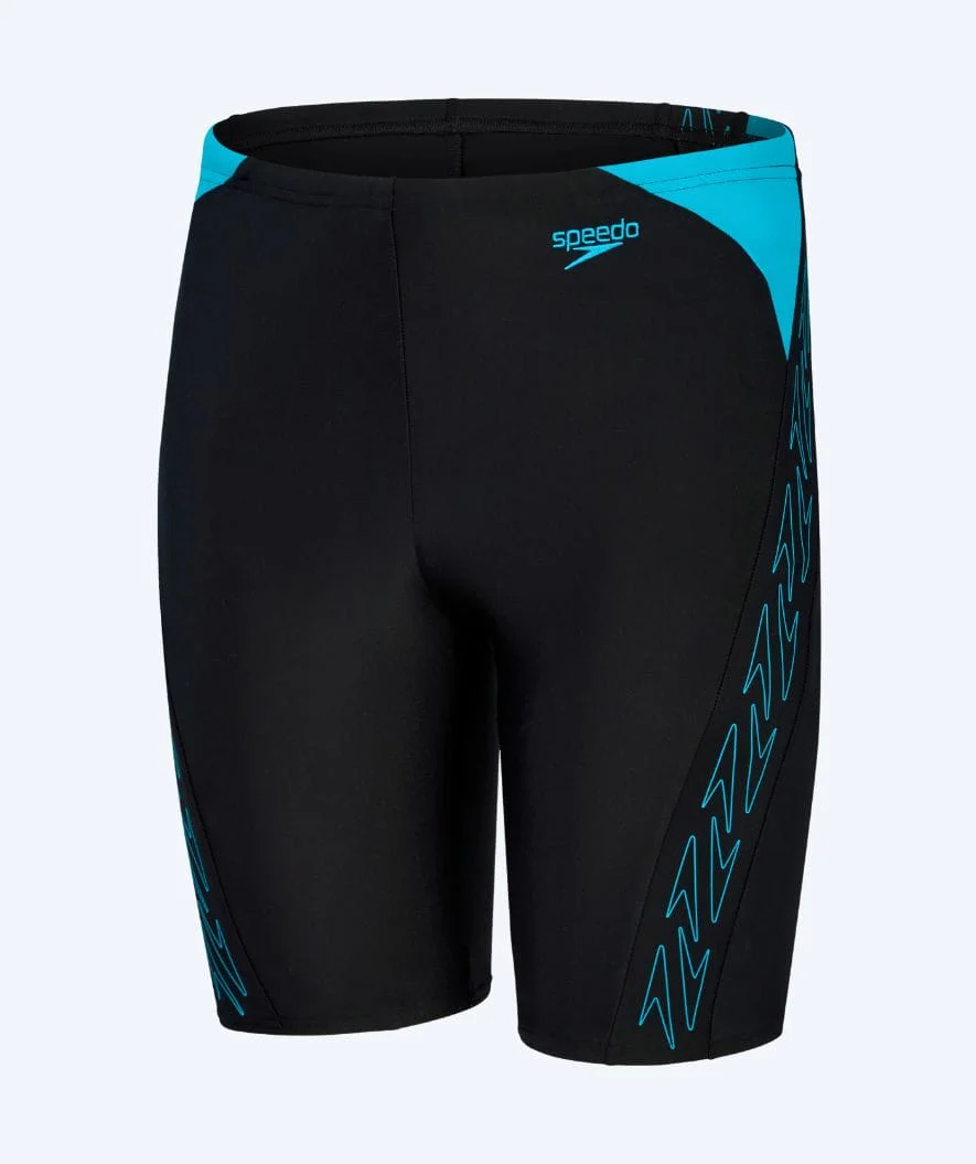 Speedo długie kąpielówki dla chłopców - Hyperboom Splice - Czarny/niebieski - Image 5