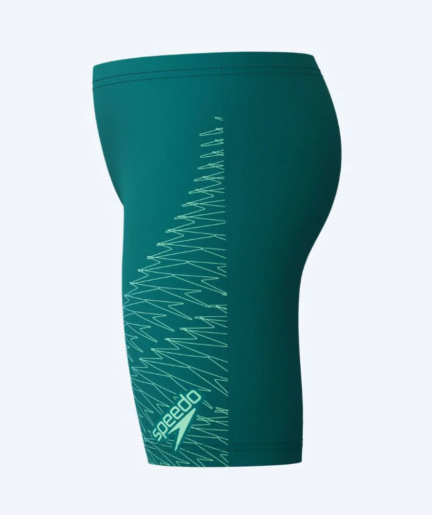 Speedo długie kąpielówki dla chłopców - Medley Logo - Zielony - Image 3
