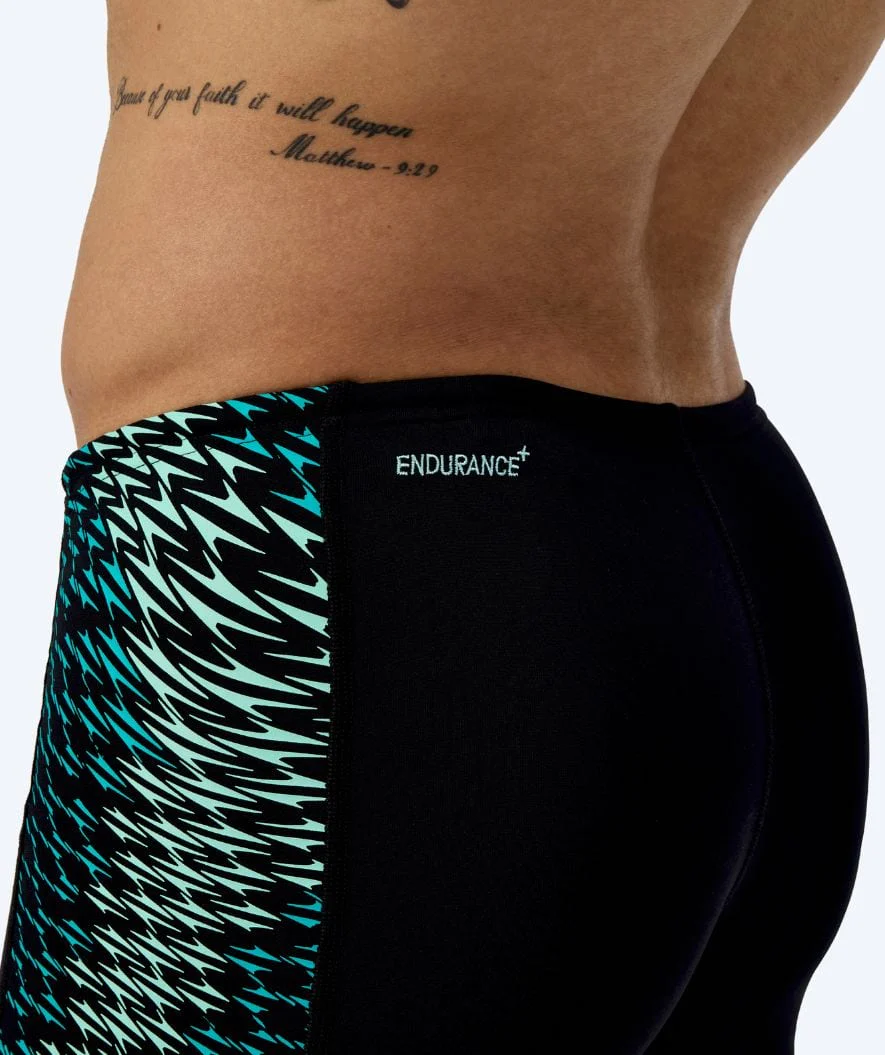 Speedo długie kąpielówki dla mężczyzn - Endurance Max Tech Pannel - Czarne/zielone - Image 6