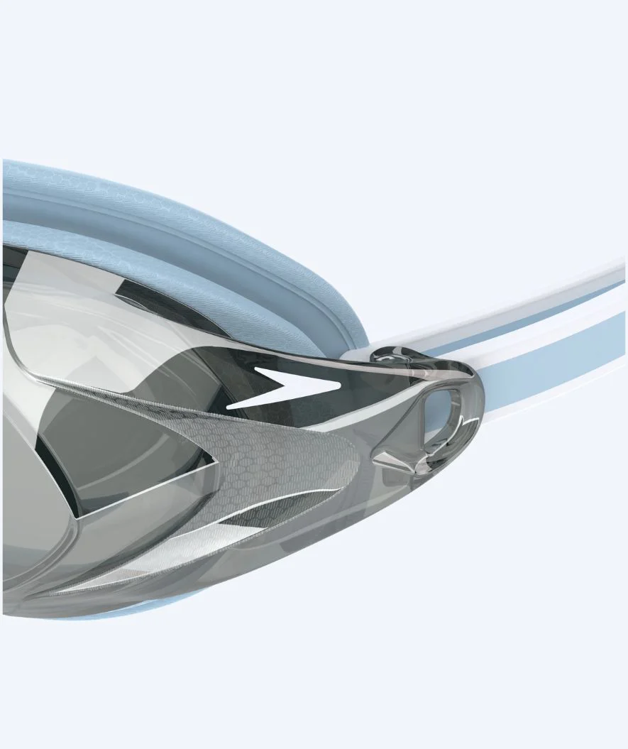Speedo Elite okulary do pływania damskie - Vanquisher 3.0 Mirrored - Jasnoniebieskie/srebrne - Image 4