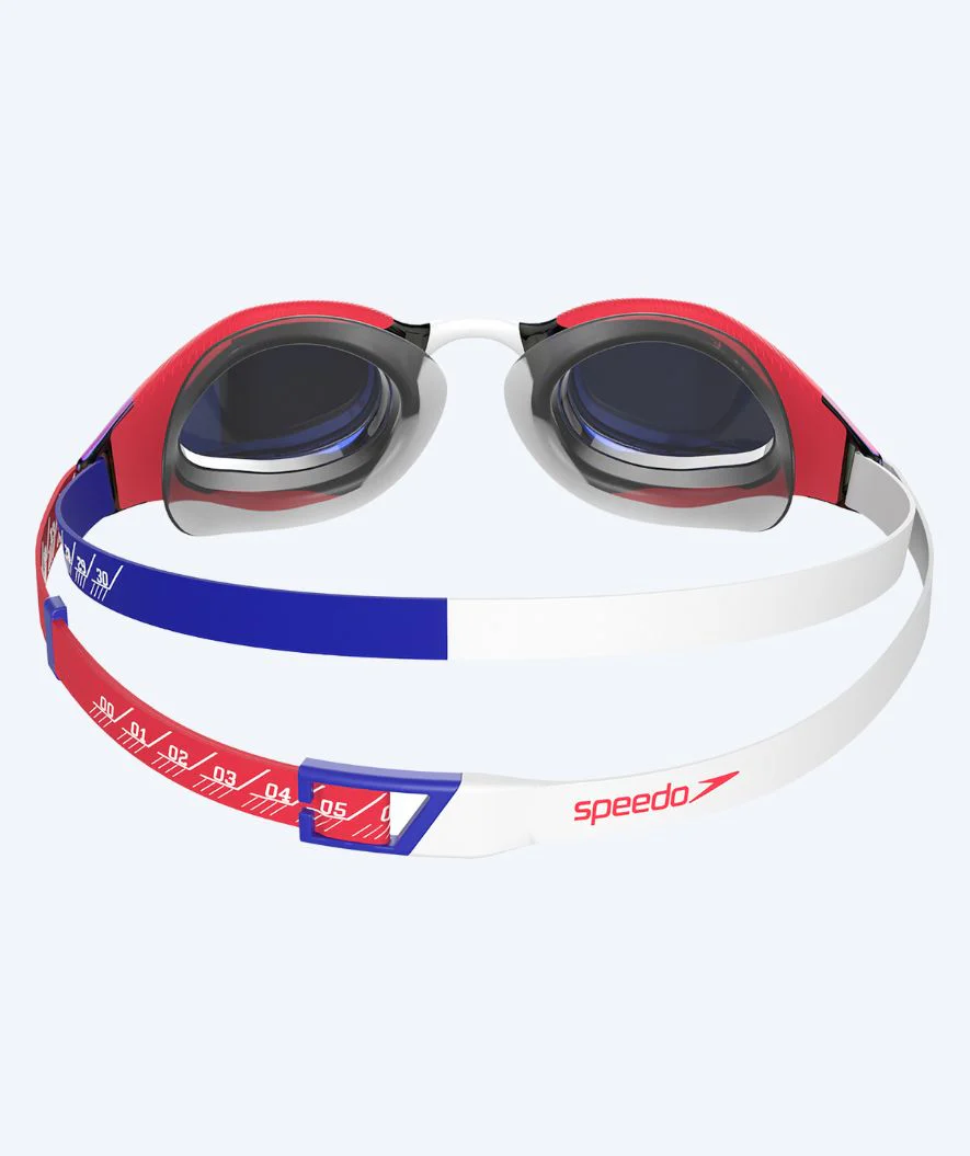 Speedo Elite okulary do pływania - Fastskin Hyper Elite Mirror - Czerwony/niebieski - Image 4