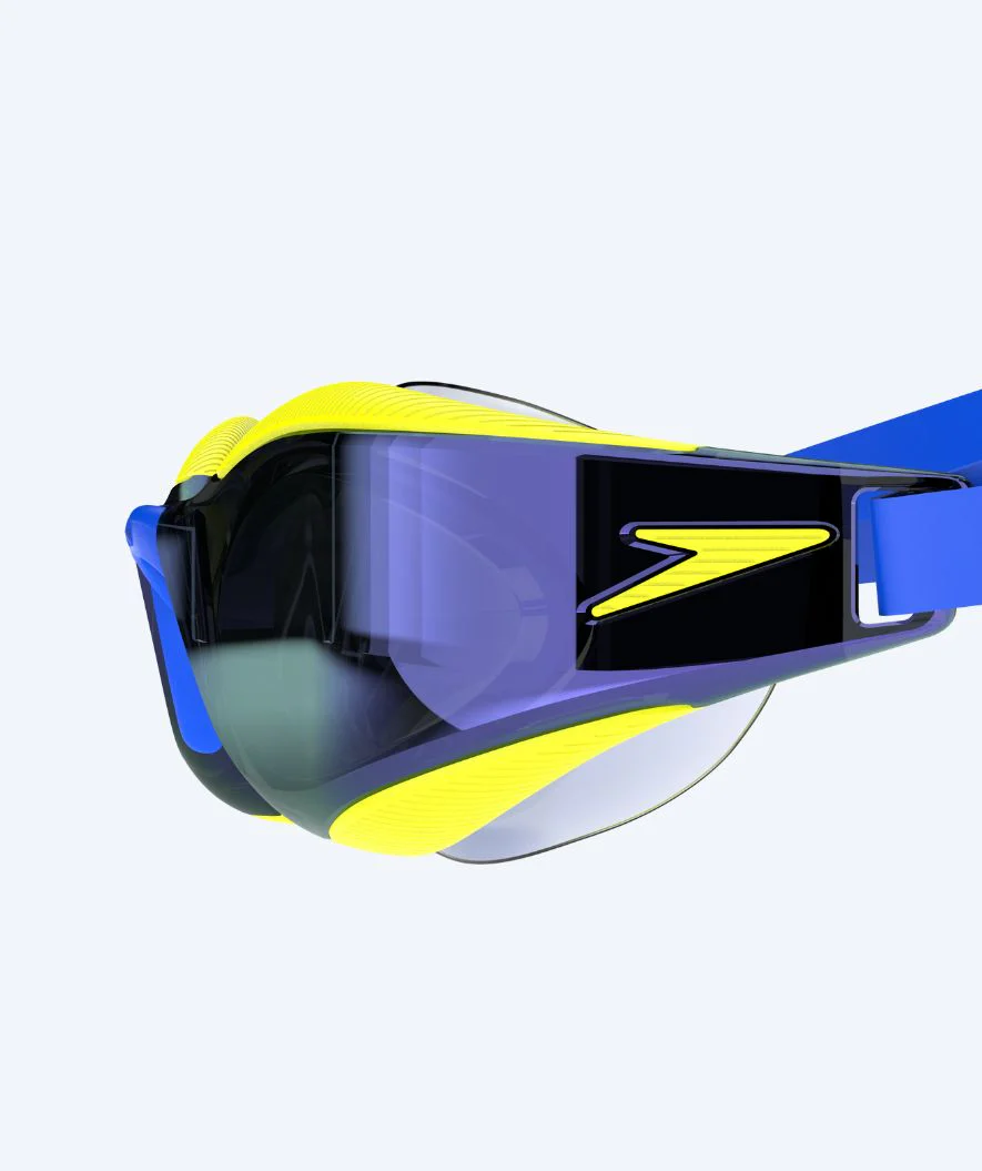 Speedo Elite okulary do pływania - Fastskin Hyper Elite Mirror - Żółty/niebieski - Image 3