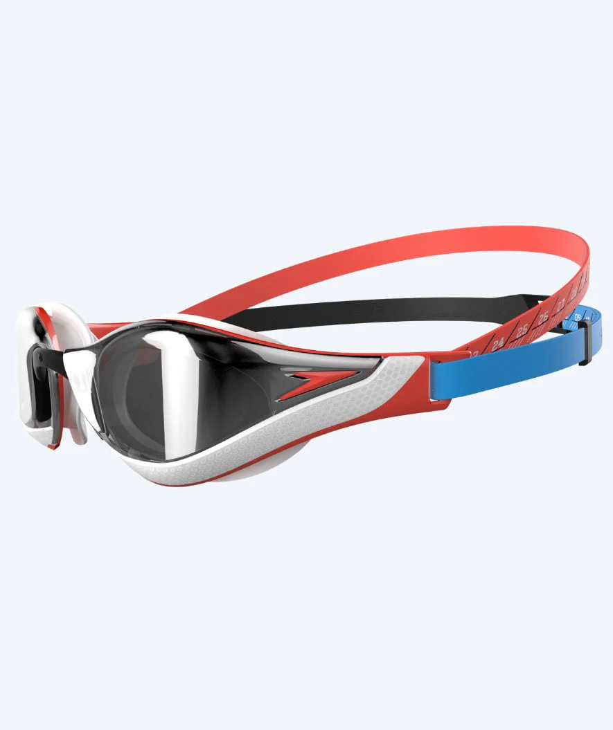 Speedo Elite okulary do pływania - Fastskin Pure Focus Mirror - Czerwony/czarny - Image 2