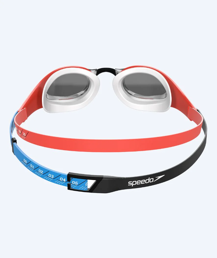 Speedo Elite okulary do pływania - Fastskin Pure Focus Mirror - Czerwony/czarny - Image 3