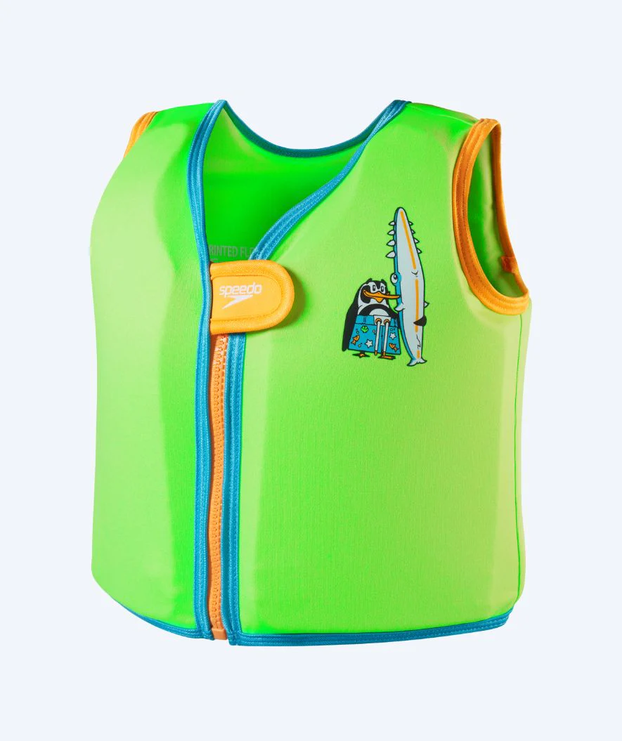 Speedo kamizelka do pływania dziecięca - Character Printed - Zielona/niebieska