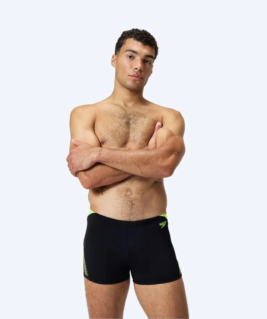 Speedo kąpielówki męskie - Hyperboom Splice - Czarne/żółte