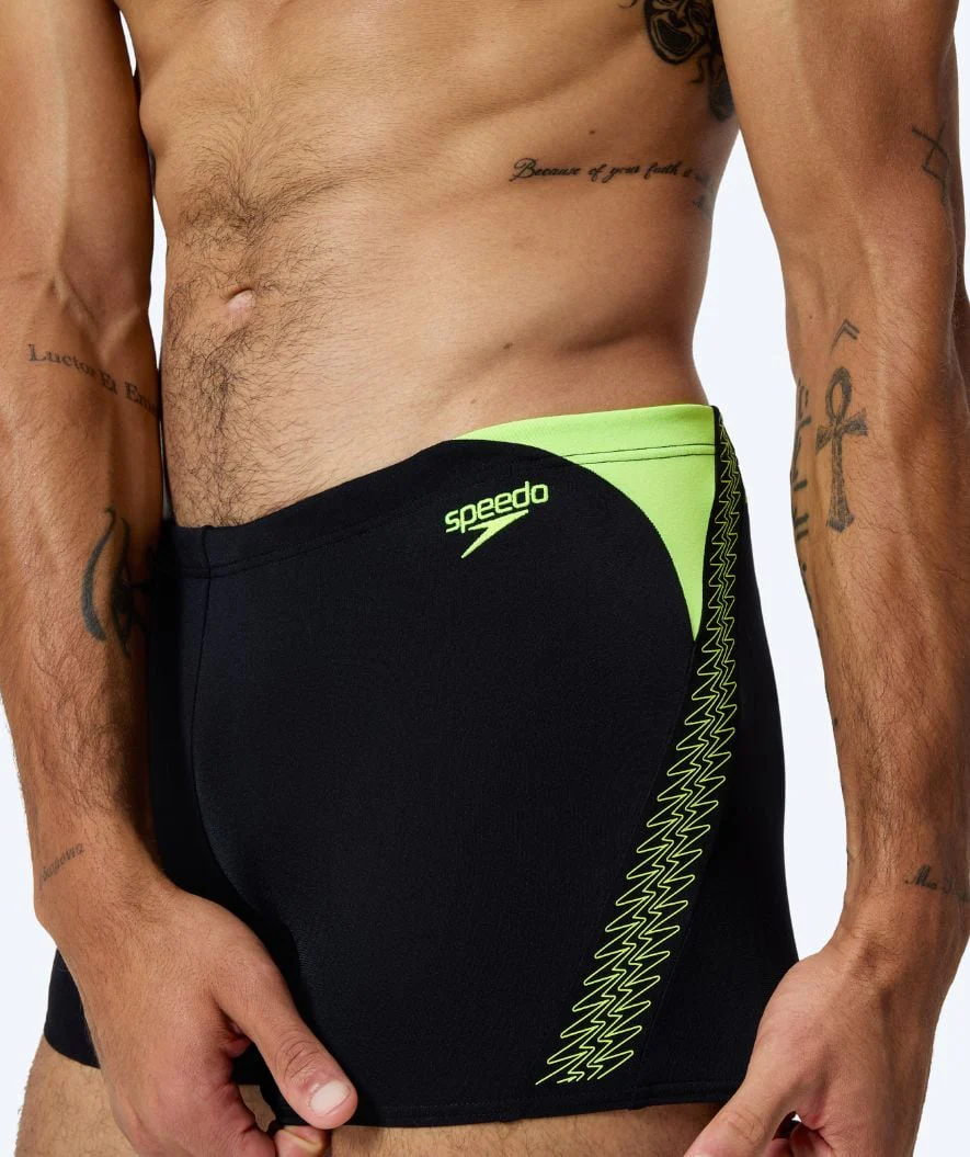 Speedo kąpielówki męskie - Hyperboom Splice - Czarne/żółte - Image 4