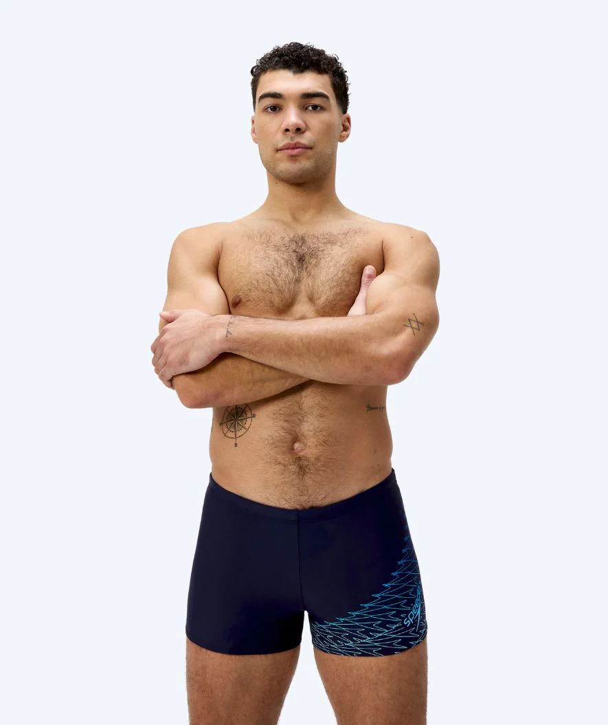 Speedo kąpielówki męskie - Medley Logo - Ciemnoniebieski/niebieski