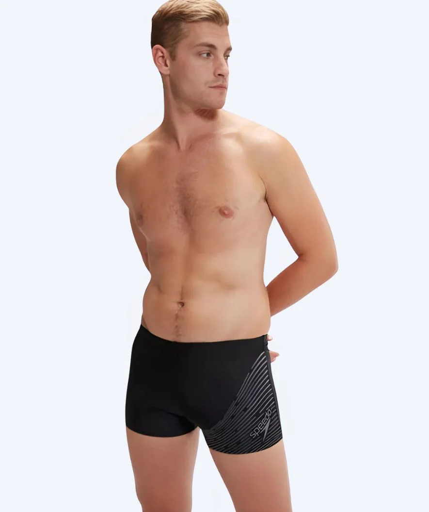 Speedo kąpielówki męskie - Medley Logo - Czarne/szare