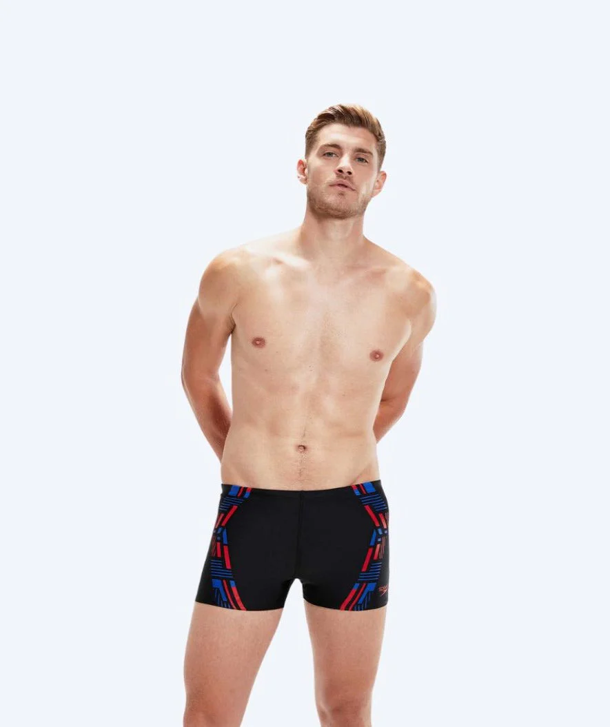 Speedo kąpielówki męskie - Tech Print - Czarno/niebieskie - Image 3
