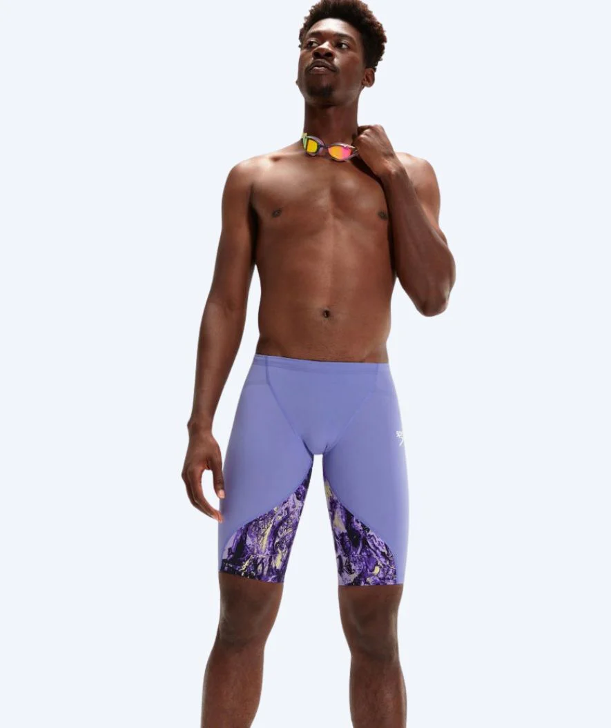 Speedo kąpielówki na zawody dla mężczyzn - LZR Ignite - Fioletowy/zółty