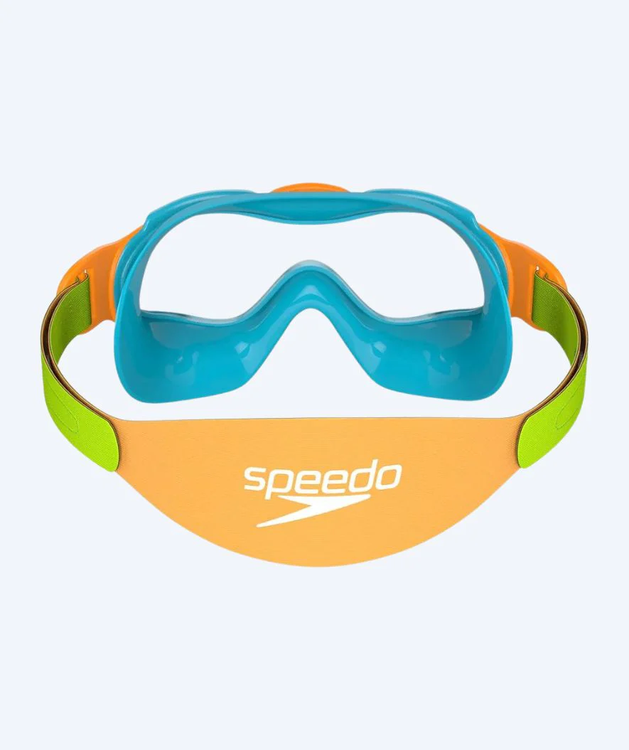 Speedo maska do pływania dla dzieci (2-6) - Biofuse 2.0 - Zielona/pomarańczowa - Image 3