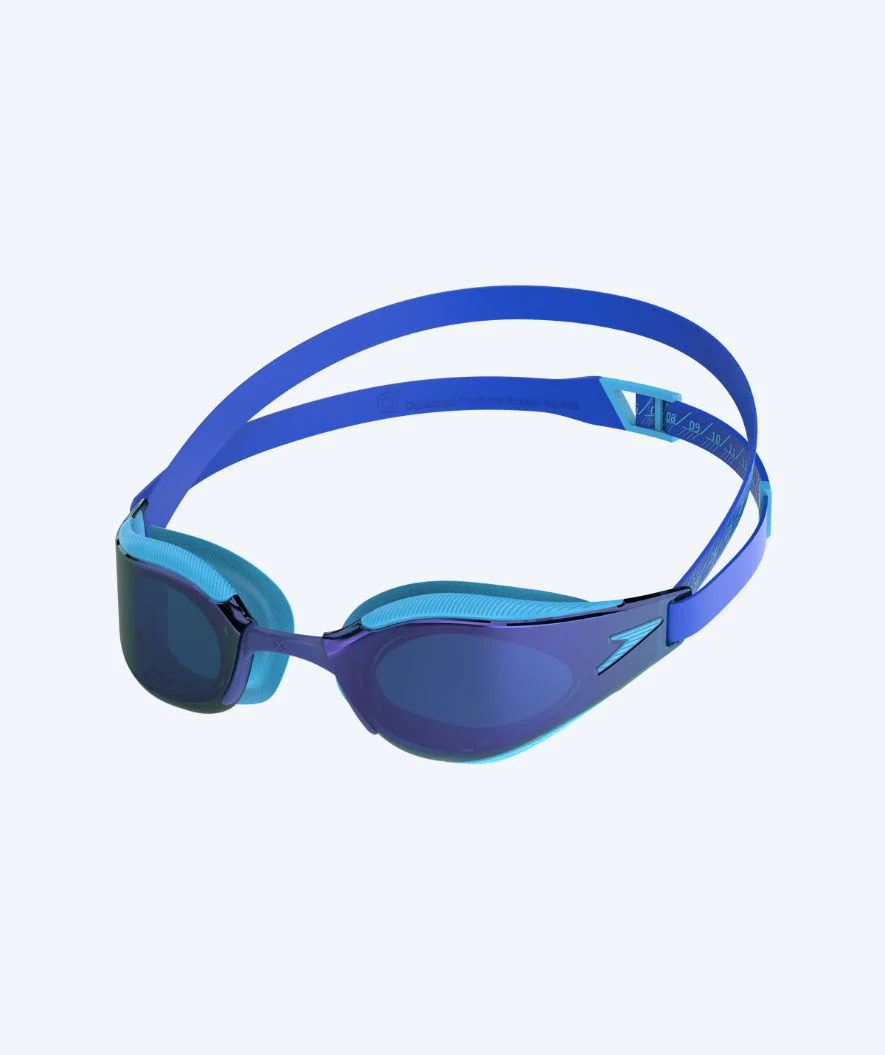 Speedo okulary do pływania na zawody dla dzieci (6-14) - Fastskin Hyper Elite Mirror - Niebieski