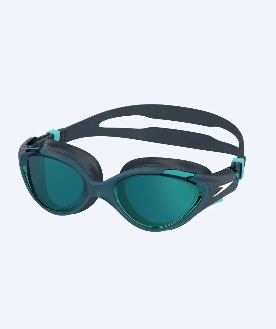 Speedo okulary do pływania treningowe - Biofuse 2.0 Mirror - Ciemnoniebieskie/zielone