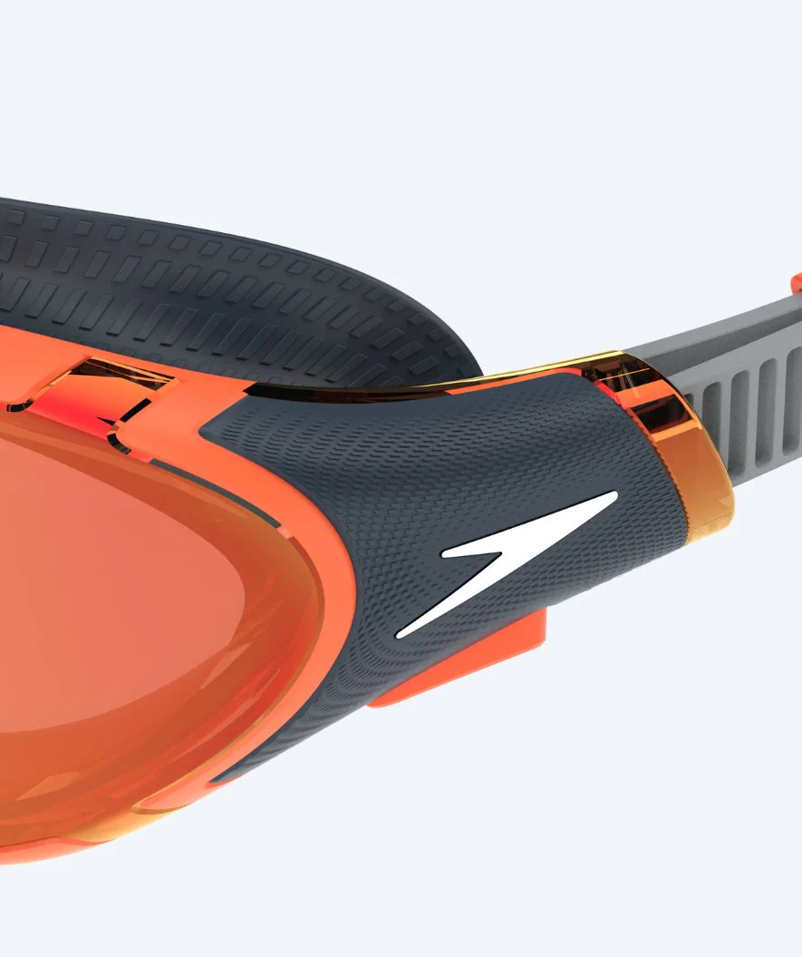 Speedo okulary do pływania treningowe - Biofuse 2.0 - Czarne/pomarańczowe - Image 3