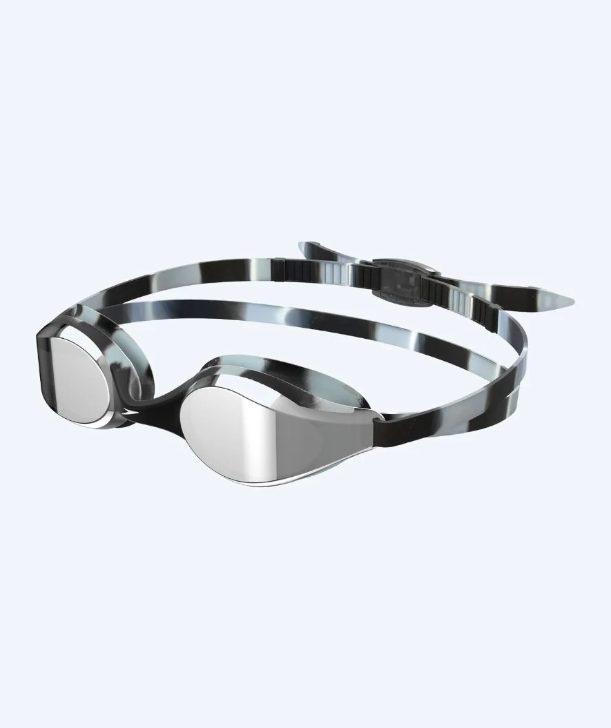 Speedo okulary pływackie treningowe - Hyper Flyer Mirror - Czarny/szary