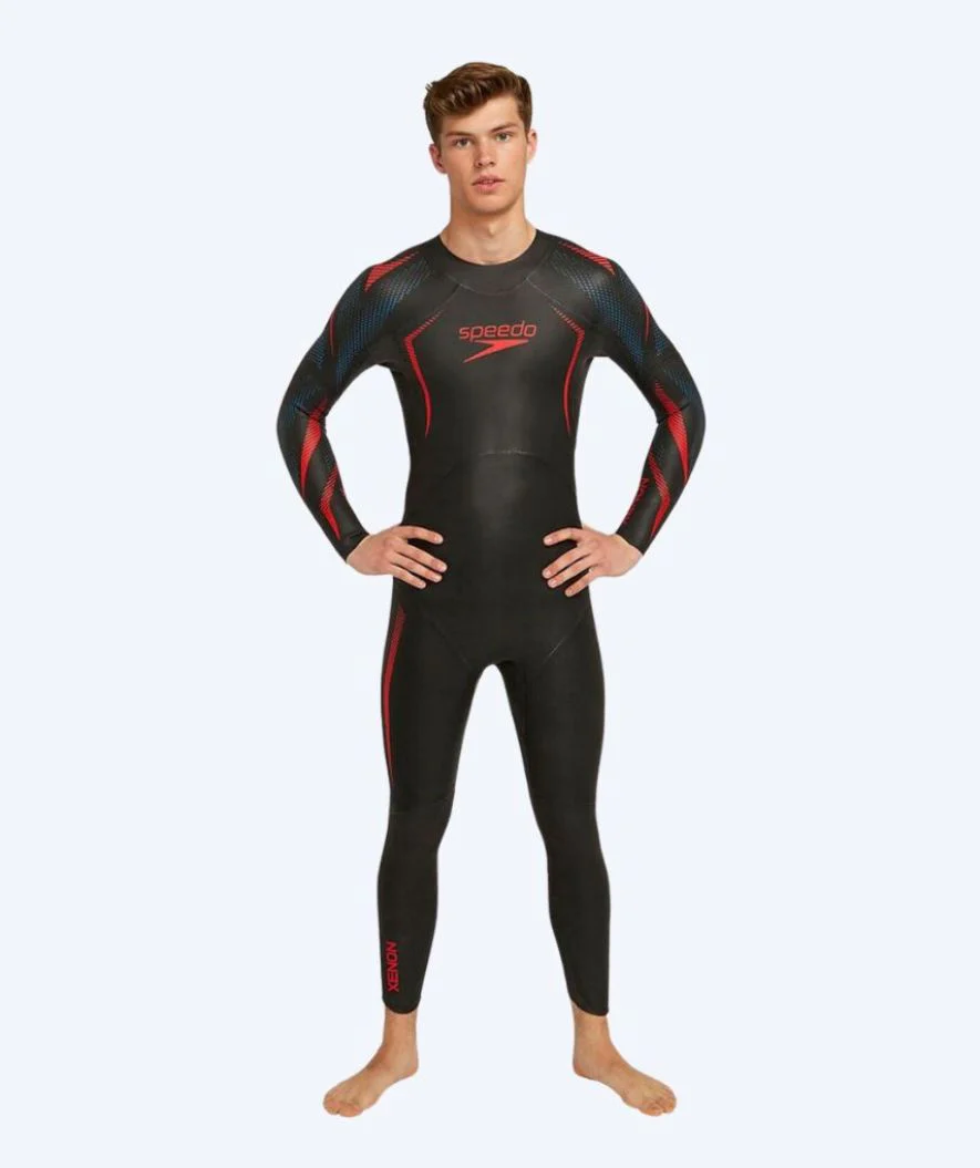 Speedo pianka do pływania męska - Xenon - Czarny/czerwony