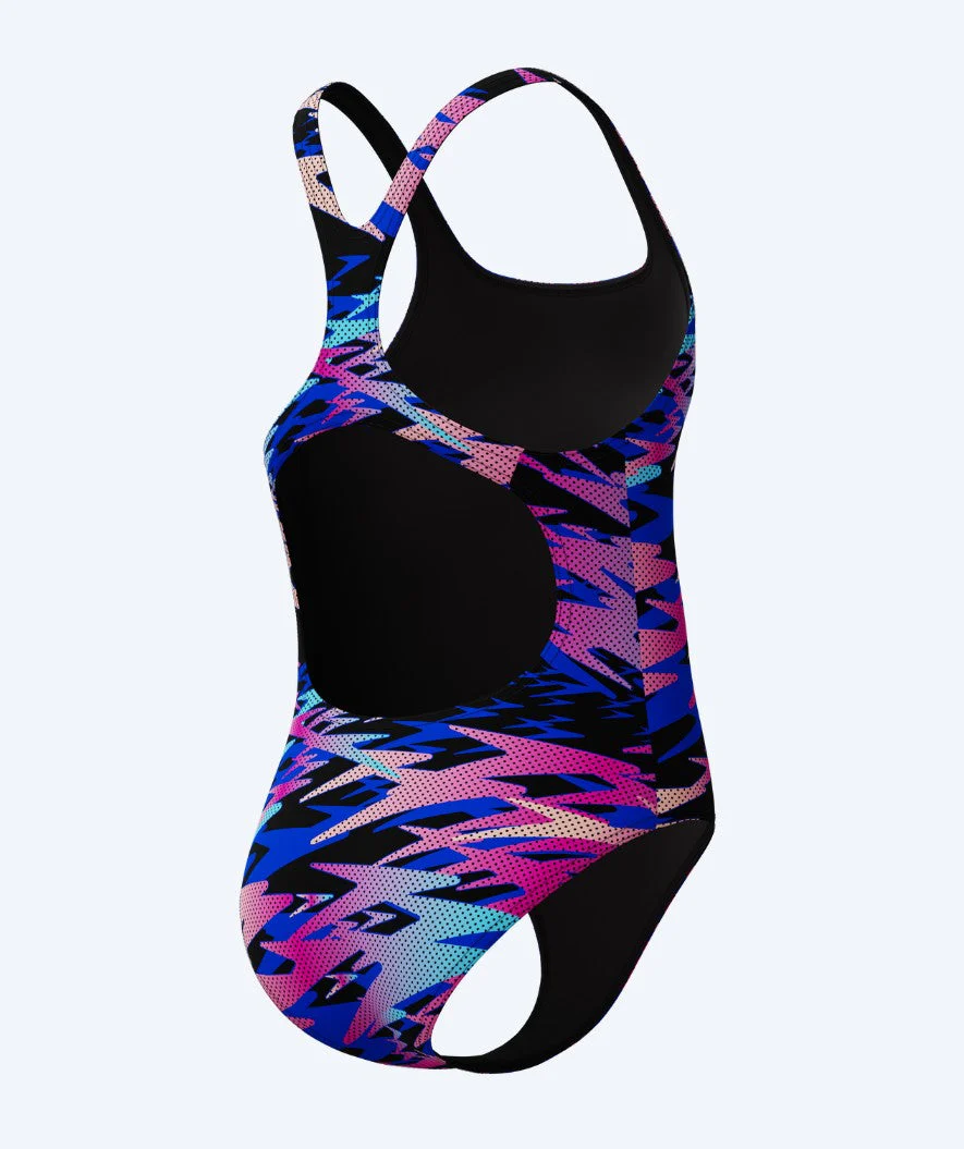 Speedo strój kąpielowy dla dziewczynek - Hyperboom Print Medalist - Niebieski/Różowy - Image 2
