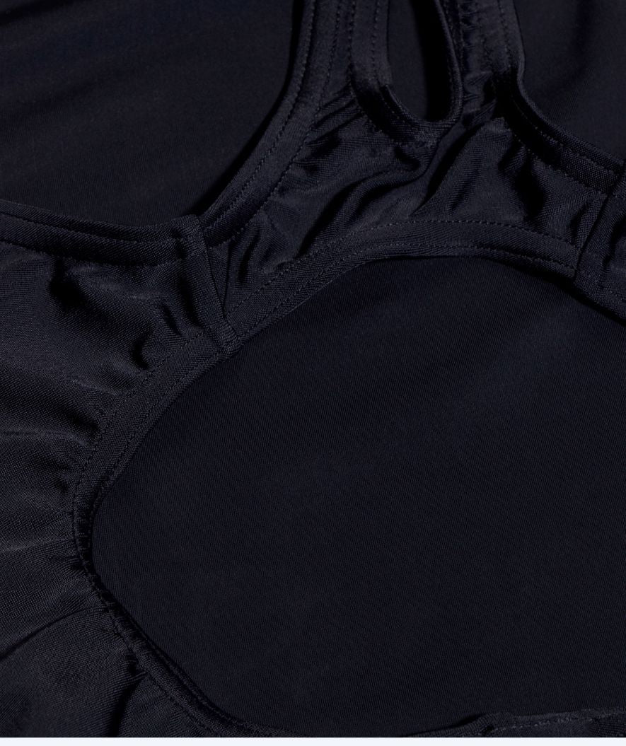 Speedo strój kąpielowy dla dziewczynek - Plastisol Placement Muscleback - Czarny/fioletowy - Image 4