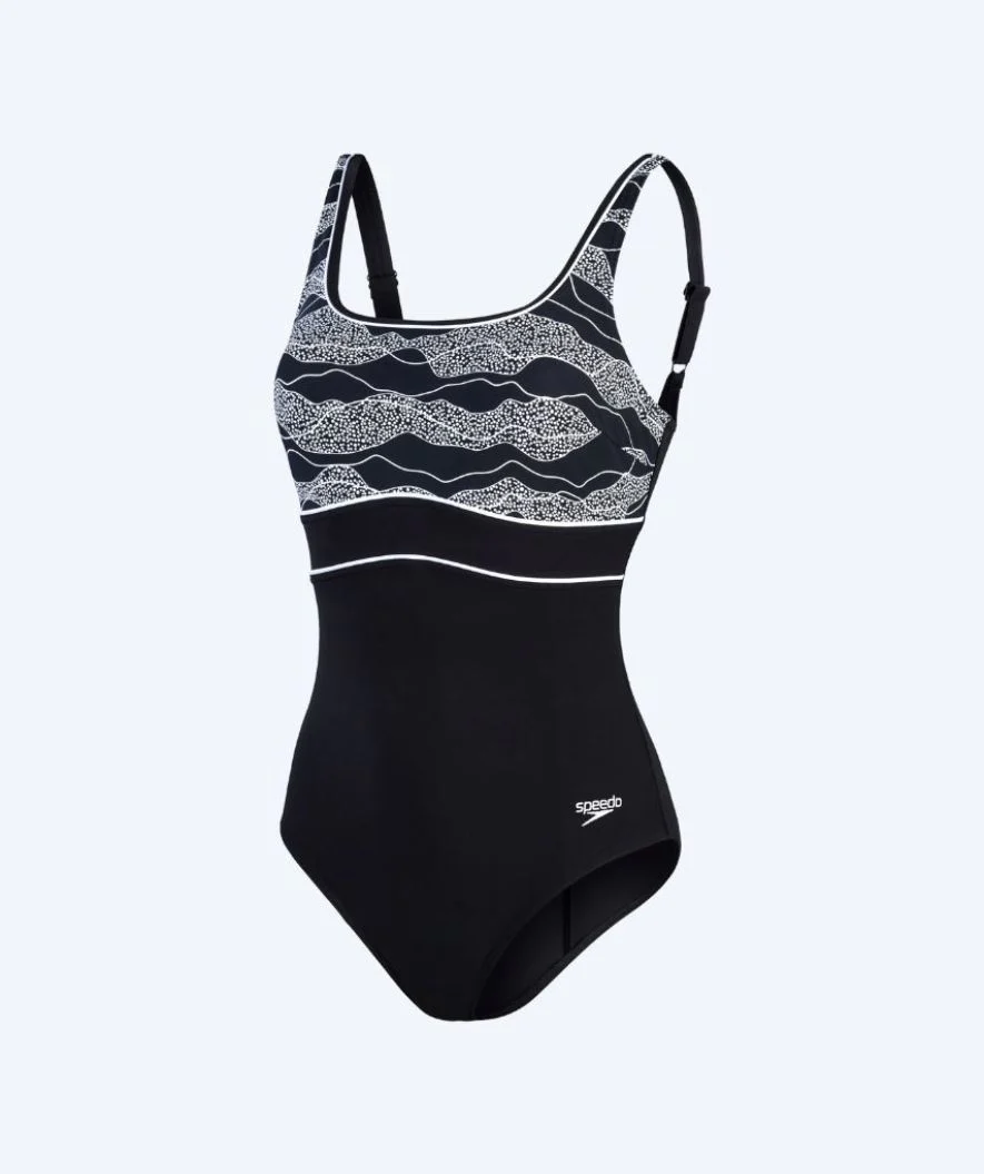 Speedo strój kąpielowy dla kobiet - Contour Eclipse - Czarny/Biały - Image 5
