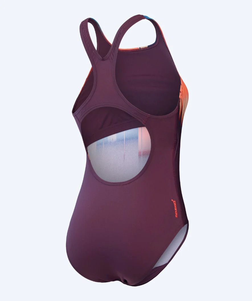 Speedo strój kąpielowy dla kobiet - Digital Printed Medalist - Fioletowo/pomarańczowy - Image 7