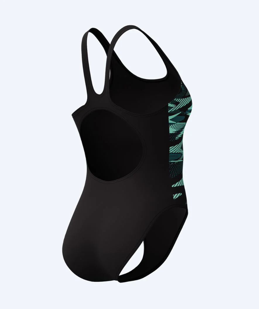 Speedo strój kąpielowy dla kobiet - Hyperboom Placement Muscleback - Czarny/Turkusowy - Image 2