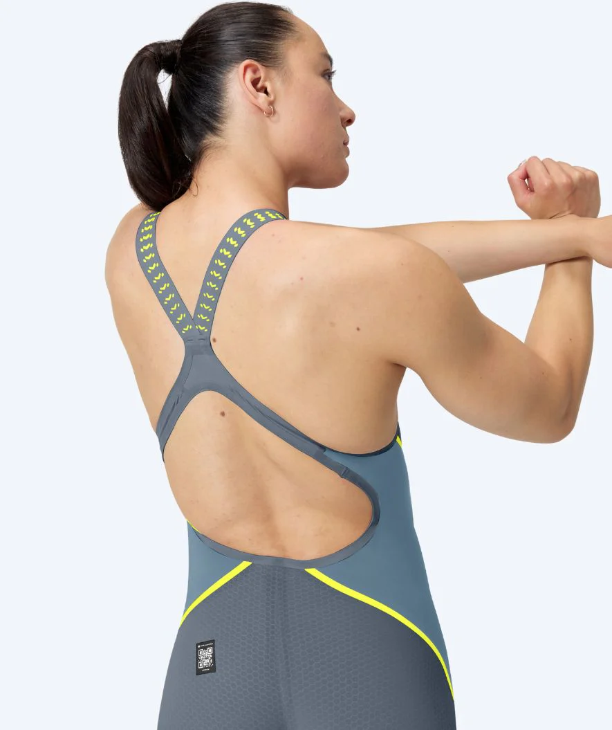 Speedo strój kąpielowy na zawody dla kobiet - LZR Pure Intent 2.0 - Szary/żółty - Image 6