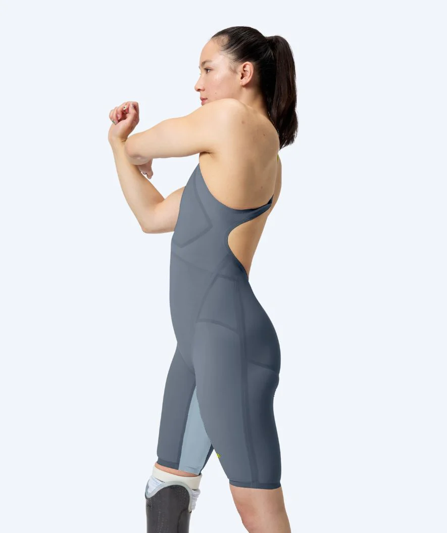 Speedo strój kąpielowy na zawody dla kobiet - LZR Pure Valor 2.0 - Szary/żółty - Image 4