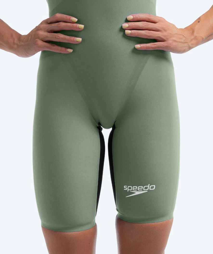 Speedo strój kąpielowy na zawody dla kobiet - LZR Pure Valor 2.0 - Zielony/czarny - Image 6